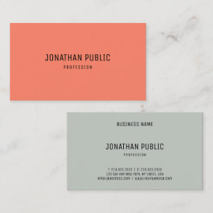 Elegante moderne Trend-Farben Einfache Vorlage Visitenkarte