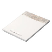 Elegante moderne, trendige Silver Sequins Notizblock (Rotiert)
