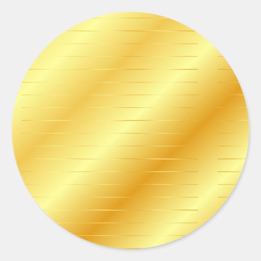 Elegante moderne trendige Vorlage Gold Look Golden Runder Aufkleber (Vorderseite)