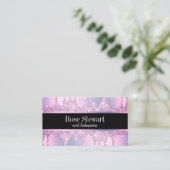 Elegante moderne Tropfen des lila Glitzer Visitenkarte (Stehend Vorderseite)
