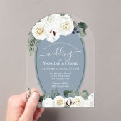 Elegante moderne, trotzige blaue und sanfte grüne acryleinladungen (Insitu (Handheld))