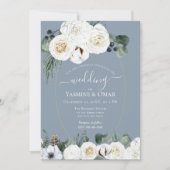 Elegante moderne, trotzige blaue und sanfte grüne einladung (Vorderseite)