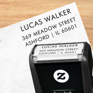 Elegante moderne Typografie-Adresse-Stempel Permastempel