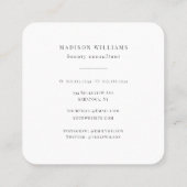 Elegante Moderne Typografie Beruflich Einfache Chi Quadratische Visitenkarte (Rückseite)