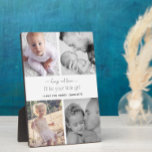 Elegante, moderne Typografie FotoCollage Fotoplatte<br><div class="desc">Eine schöne Art, Ihrem Vater zu sagen, wie viel Sie ihn Liebe, diese 4-Foto-Plakette wurde von meiner Liebe für meinen eigenen Vater inspiriert. Features handgeschriebene Skripte und zarte moderne Serifentypografie. Die Platzhalter-Fotos sind eine Mischung aus Schwarz und Weiß sowie Farbbildern, sodass Ihre Fotos beim Hochladen nicht verändert werden. Perfekt für...</div>