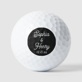 Elegante moderne Typografie-Gastgeschenk Hochzeit Golfball