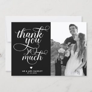 Elegante moderne Typografie Hochzeit Danksagungska Dankeskarte