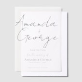 Elegante moderne Typografie Hochzeit retten das Da Pergament Einladungen (Versetzt)