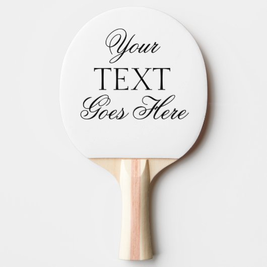 Elegante moderne Typografie kreiert Ihren eigenen  Tischtennis Schläger (Vorderseite)
