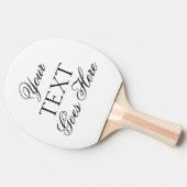 Elegante moderne Typografie kreiert Ihren eigenen Tischtennis Schläger (Seitenansicht)