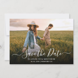 Elegante moderne Typografie Script 1 Foto Hochzeit Save The Date