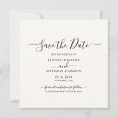 Elegante moderne Typografie Script 1 Foto Hochzeit Save The Date (Rückseite)