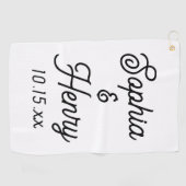Elegante moderne Typografie Script-Gastgeschenk Ho Golfhandtuch (Horizontal)