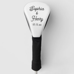 Elegante moderne Typografie-Skripte Hochzeit Golf Headcover