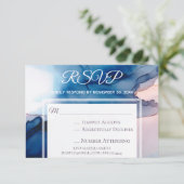 *~* Elegante Moderne UAWG Wedding RSVP Karte (Stehend Vorderseite)