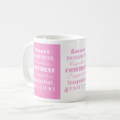 Elegante, moderne und inspirierende Großfrauen ros Kaffeetasse (Vorderseite Links)