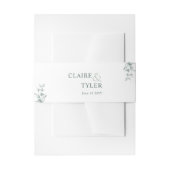 Elegante, moderne und minimale Grüne Hochzeit Einladungsbanderole (Vorderseite Beispiel)