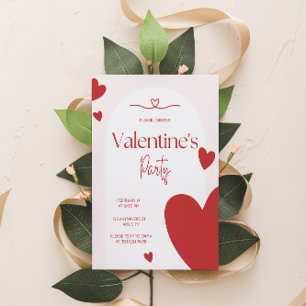 Elegante moderne Valentinstag-Party-Einladung Feiertagskarte