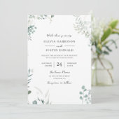 Elegante Moderne Vegetation Einladung (Stehend Vorderseite)