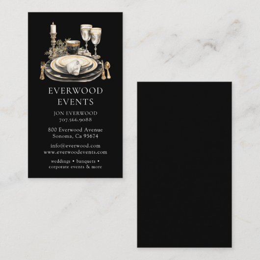 Elegante Moderne Veranstaltungsplanung Visitenkarte (Vorne/Hinten)