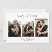 Elegante Moderne Verlobung 4 Foto Save the Date (Vorderseite)