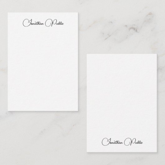 Elegante, moderne vertikale Vorlage handschriftlic (Vorne/Hinten)