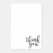 Elegante Moderne Vielen Dank Gold Liebe Herz Post-it Klebezettel (Vorderseite)