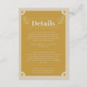 Elegante Moderne Vintage Details Begleitkarte (Vorderseite)