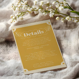 Elegante Moderne Vintage Details Begleitkarte