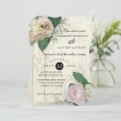 Elegante Moderne Vintage, Hübsche Blumenzwiese Einladung (Stehend Vorderseite)