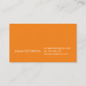 Elegante moderne, Vintage Orangenblüten Visitenkarte (Rückseite)