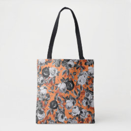 Elegante Moderne Vintage Schwarz-weiße Rose Tasche