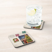 Elegante Moderne Vintage Weihnachten Getränkeuntersetzer (Rechte Seite)