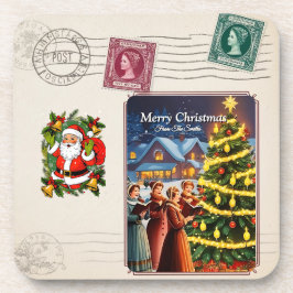 Elegante Moderne Vintage Weihnachten Getränkeuntersetzer