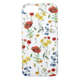 Elegante Moderne Vintage Wildblumen Poppy Daisy Case-Mate iPhone Hülle