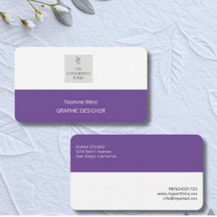 Elegante moderne violette Visitenkarte