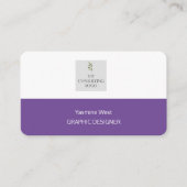 Elegante moderne violette Visitenkarte (Vorderseite)