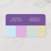 Elegante moderne violette Visitenkarte (Rückseite)