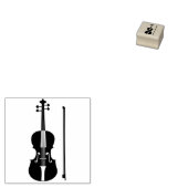 Elegante Moderne Violine Cooles Klassisches Festiv Gummistempel (Stempel)