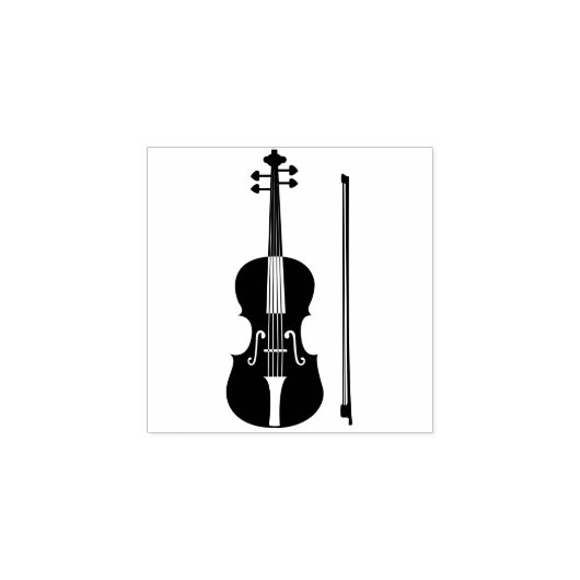 Elegante Moderne Violine Cooles Klassisches Festiv Gummistempel (Prägung)