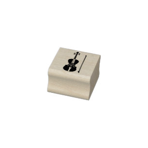 Elegante Moderne Violine Cooles Klassisches Festiv Gummistempel