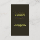 elegante moderne Visitenkarte (Rückseite)