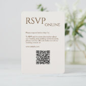 Elegante moderne Walnut Brown Wedding RSVP Karte (Stehend Vorderseite)