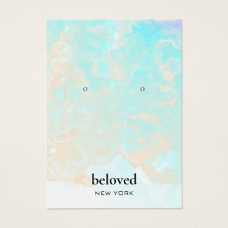 Elegante Moderne Wasserfarbe Blau Rose Rosa Ohrrin