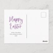 Elegante Moderne Wasserfarbe Flora Fröhliche Oster Postkarte (Rückseite)