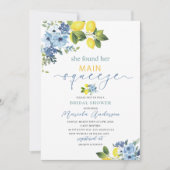 Elegante Moderne Wasserfarbe Hauptpresse Brautschi Einladung (Vorderseite)