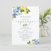 Elegante Moderne Wasserfarbe Hauptpresse Brautschi Einladung (Stehend Vorderseite)