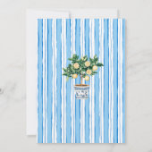 Elegante Moderne Wasserfarbe Hauptpresse Brautschi Einladung (Rückseite)