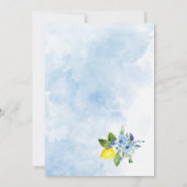 Elegante Moderne Wasserfarbe Hauptpresse Brautschi Einladung (Rückseite)