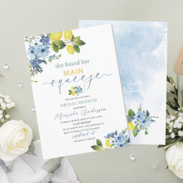 Elegante Moderne Wasserfarbe Hauptpresse Brautschi Einladung